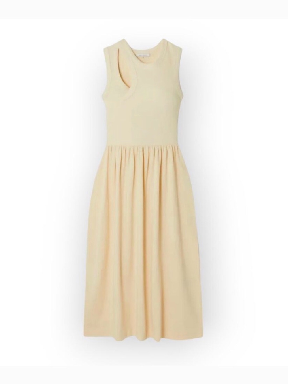 Ninety-Percent cream cotton midi dress, size L